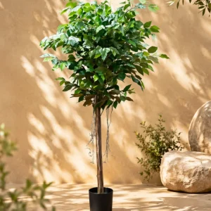 1.5m Premium Artificial Green Banyan Tree – Detachable Faux Indoor Plant for Home & Office
