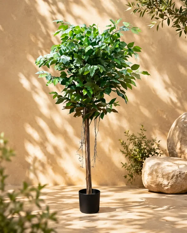 Premium 2.1m Artificial Green Banyan Tree – Tall Detachable Faux Indoor ...