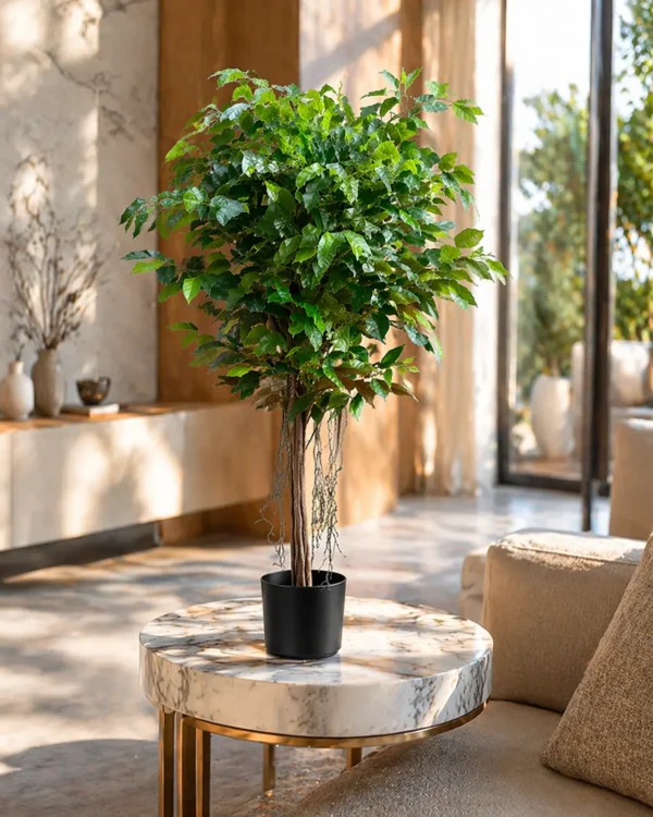 Premium 2.1m Artificial Green Banyan Tree – Tall Detachable Faux Indoor ...