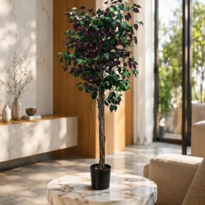 1.8m Red Detachable Artificial Banyan Tree - Faux Indoor Plant