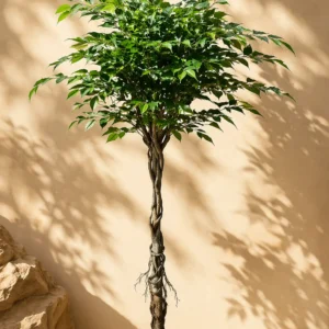 Premium 1.5m Crooked Trunk Artificial Banyan Tree – Lifelike Faux Indoor Plant