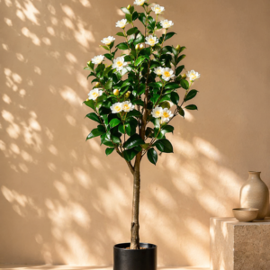1.5m Artificial Camellia Tree (FL-10150) – Premium Faux Indoor Plant for Luxury Home & Office Decor