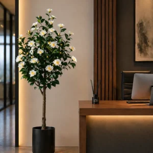 1.8m Artificial Camellia Tree (FL-10180) – Tall Premium Faux Indoor Plant for Home & Office Decor