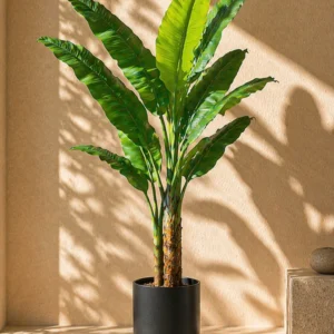 1.6m Two-Stem Artificial Banana Tree (BA-20160) – Premium Faux Tropical Plant for Home & Office Decor